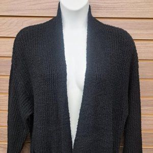 Open cardigan 2 pockets BLACK